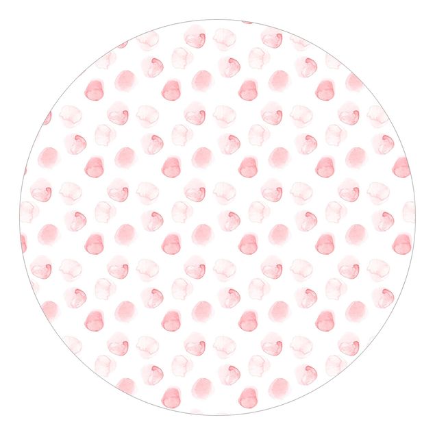 Moderne tapet Watercolour Dots Rosa