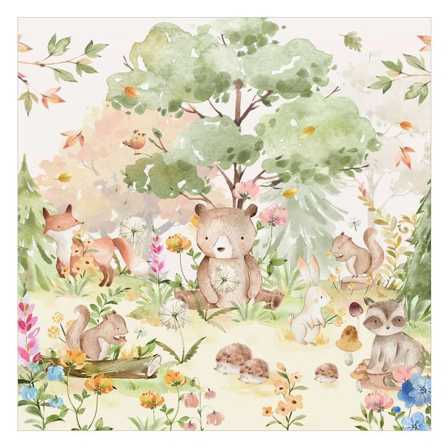 Vinduesklistermærke - Watercolour Forest Animals