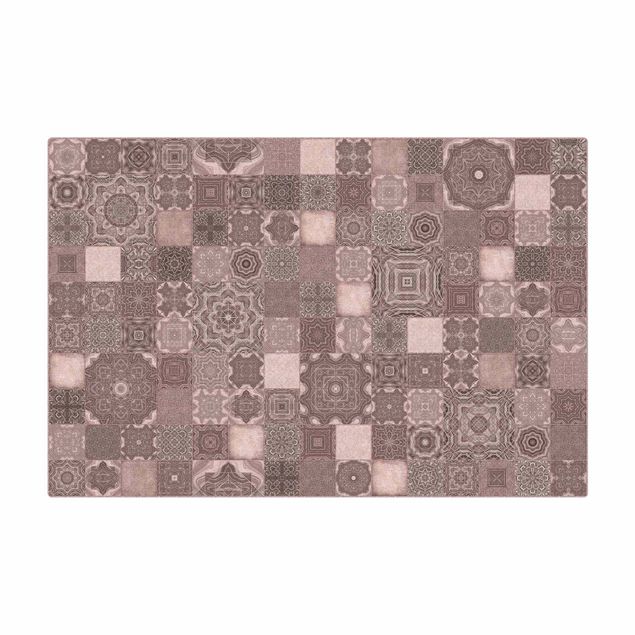 Store tæpper Art Deco Tiles Pink Marble With Shimmer