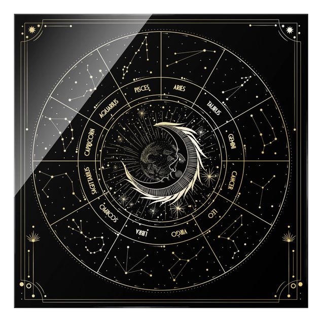 Billeder Astrology Moon And Zodiac Signs Black