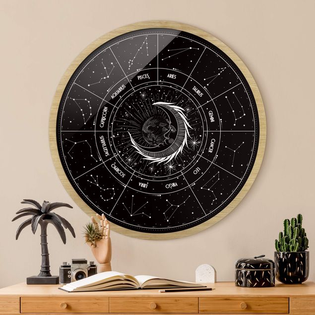 Billeder spirituelt Astrology Moon And Zodiac Signs Black
