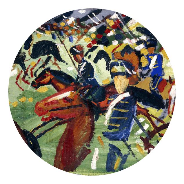 Kunst stilarter August Macke - Hussars On A Sortie