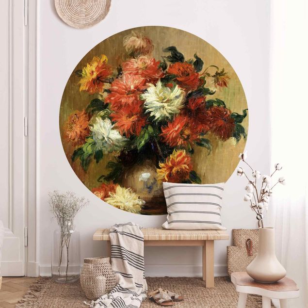 køkken dekorationer Auguste Renoir - Still Life with Dahlias