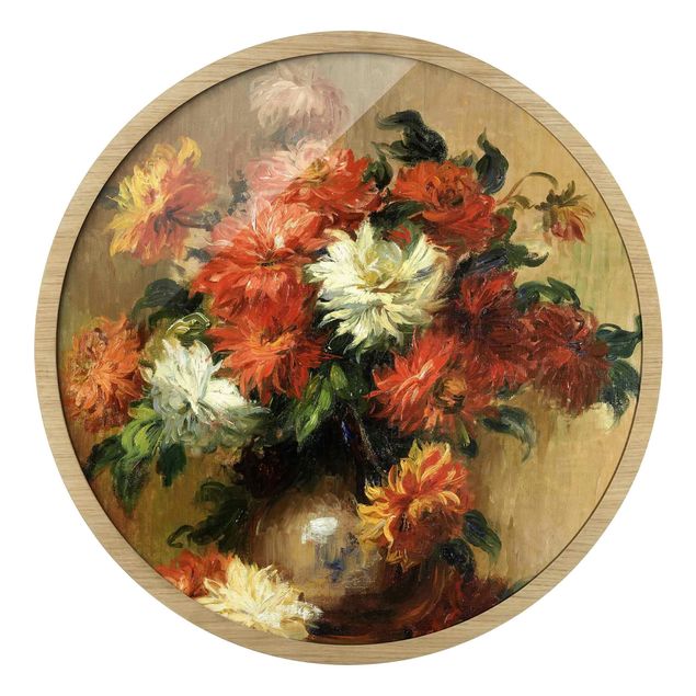 Billeder blomster Auguste Renoir - Still Life With Dahlias