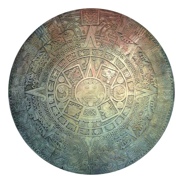 Tapet moderne Aztec Ornamentation In A Circle