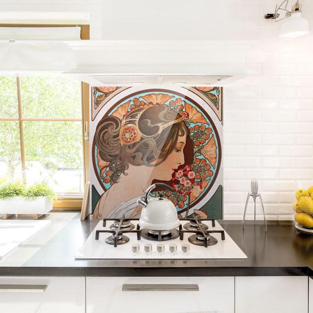 køkken dekorationer Alfons Mucha - Primrose