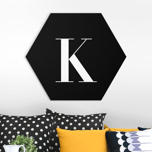 køkken dekorationer Letter Serif Black K