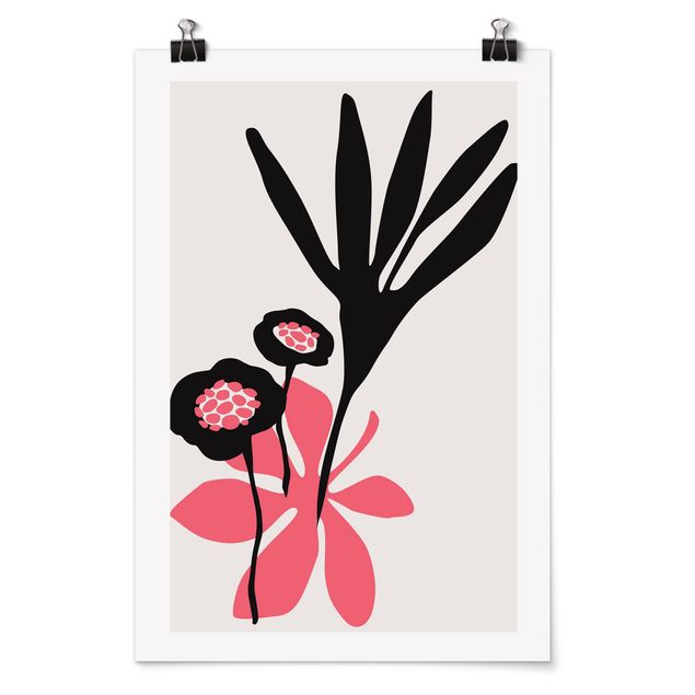 Plakater kunsttryk Flower Greeting In Pink