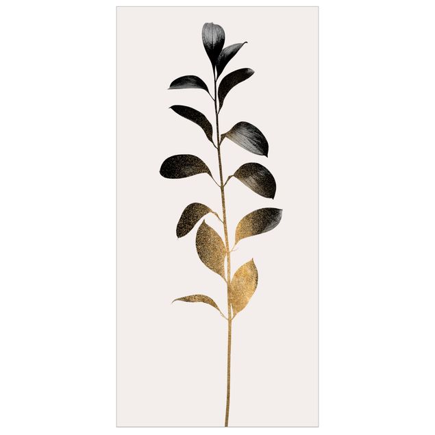 Rumdeler Graphical Plant World - Gold And Grey