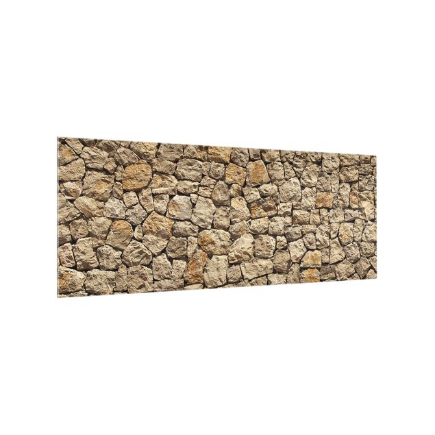 Stænkplader glas stenlook Old Wall Of Paving Stone