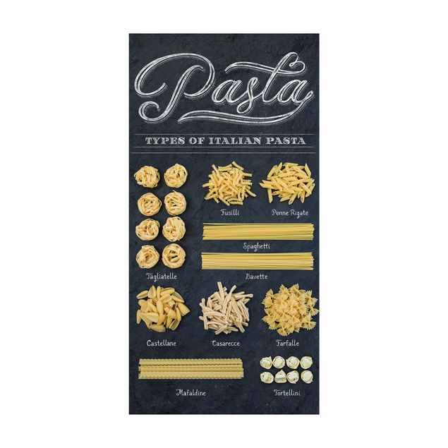 gulvtæppe under spisebord Italian Pasta Varieties