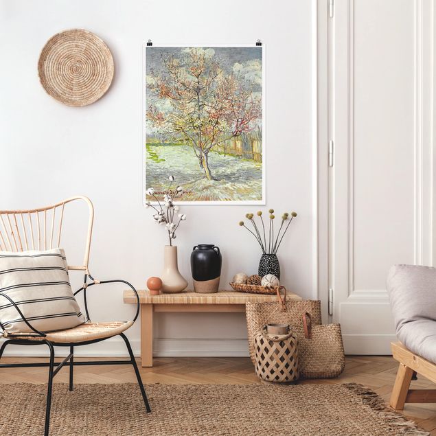 Kunst stilarter pointillisme Vincent van Gogh - Flowering Peach Trees