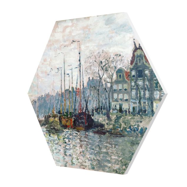 Billeder moderne Claude Monet - View Of The Prins Hendrikkade And The Kromme Waal In Amsterdam