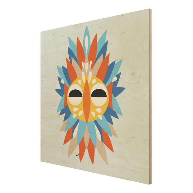 Billeder Collage Ethnic Mask - Parrot