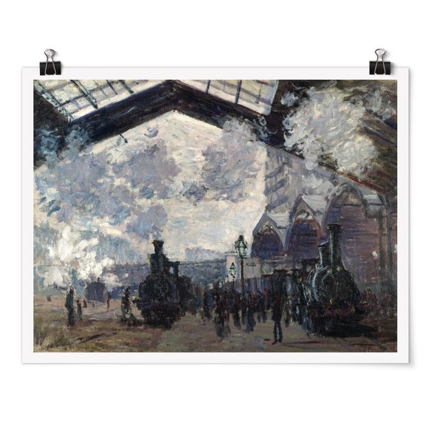 Plakater arkitektur og skyline Claude Monet - Gare Saint Lazare