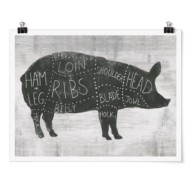 Billeder ordsprog Butcher Board - Pig