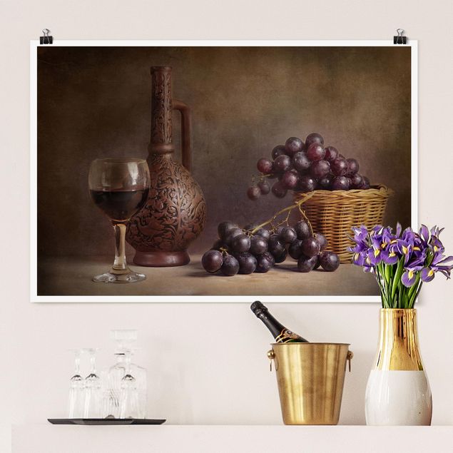 køkken dekorationer Still Life With Grapes
