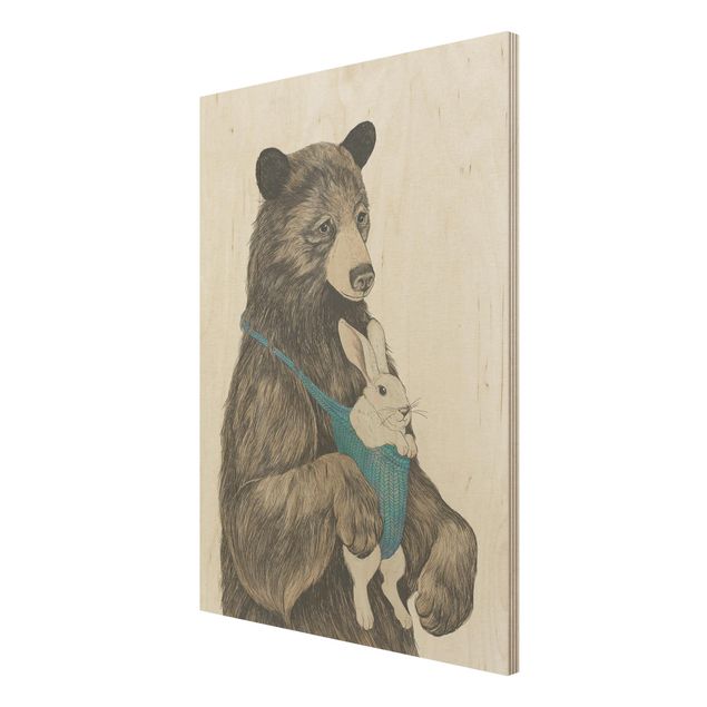 Billeder Laura Graves Art Illustration Bear And Bunny Baby