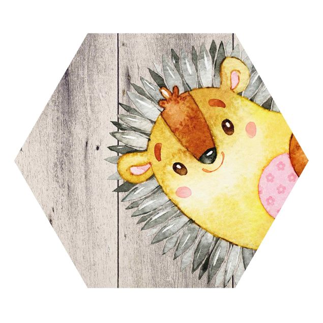 Forex Watercolor Hedgehog On Wood