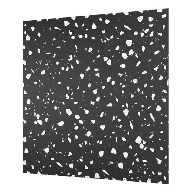Spritzschutz Glas - Terrazzo Muster Palermo - Quadrat 1:1