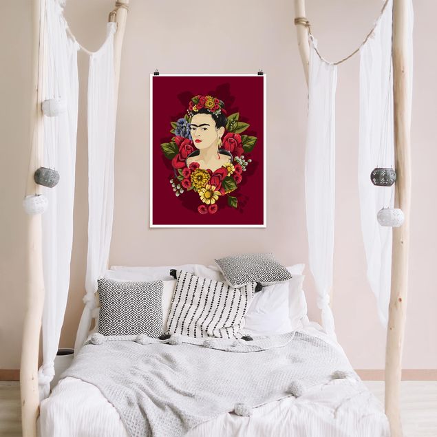 Plakater blomster Frida Kahlo - Roses