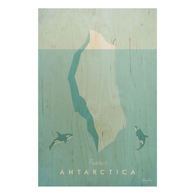 Prints på træ landskaber Travel Poster - Antarctica