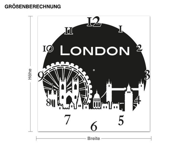Wallstickers metropolises London clock