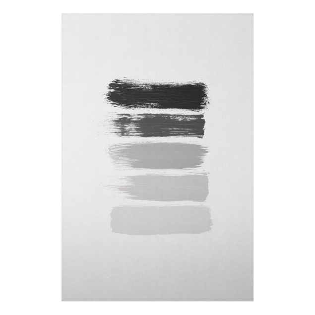 Billeder kunsttryk Stripes in Black And Grey