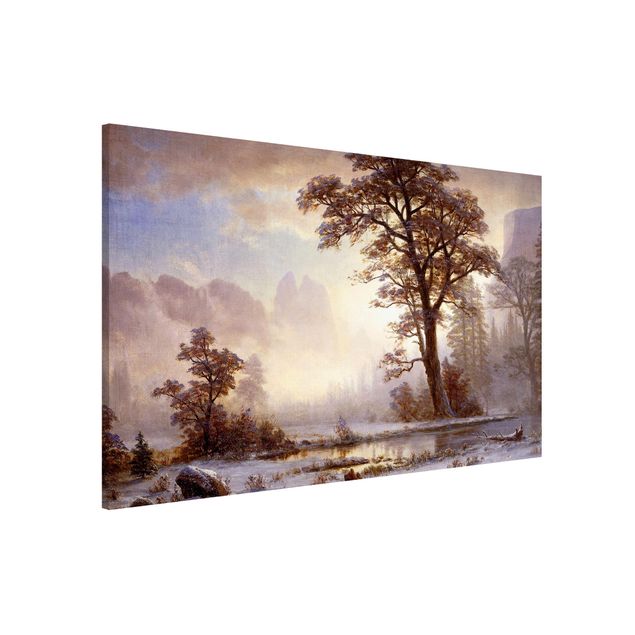 Kunst stilarter romantikken Albert Bierstadt - Valley of the Yosemite, Snow Fall