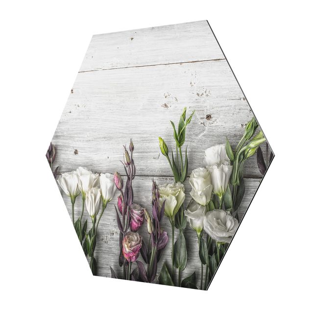 Billeder Tulip Rose Shabby Wood Look