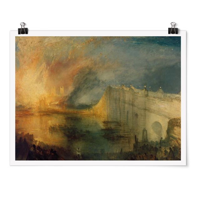 Billeder landskaber William Turner - The Burning Of The Houses Of Lords And Commons