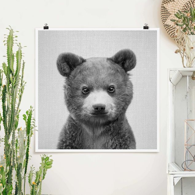 Billeder bjørne Baby Bear Bruno Black And White