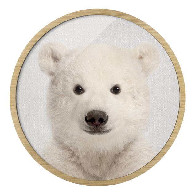 Indrammede plakater dyr Baby Polar Bear Emil