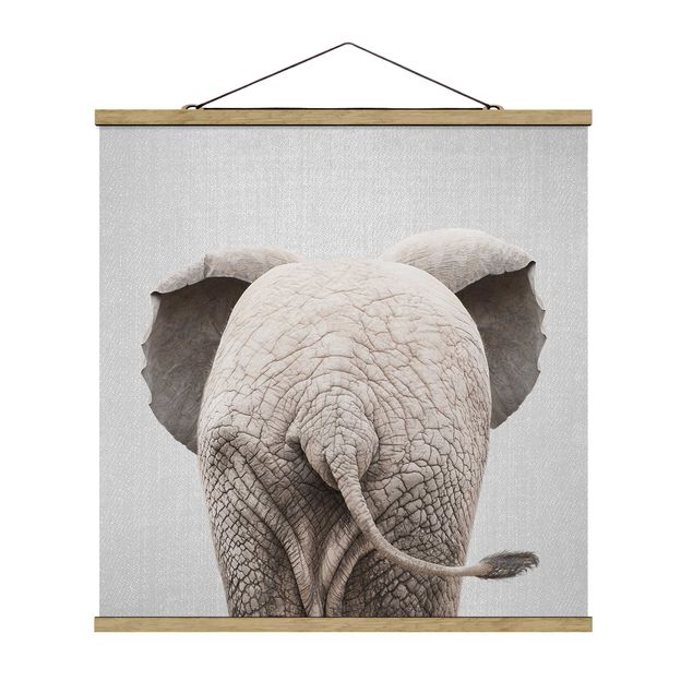 Plakater dyr Baby Elephant From Behind