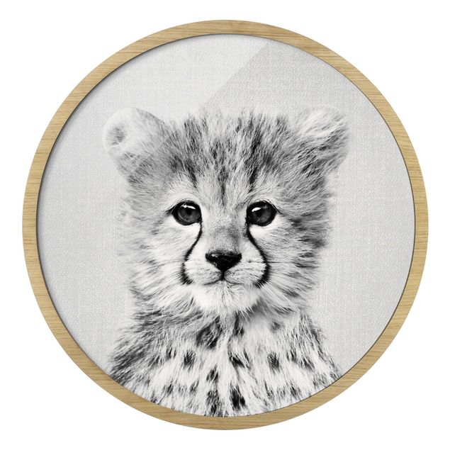 Billeder moderne Baby Cheetah Gino Black And White