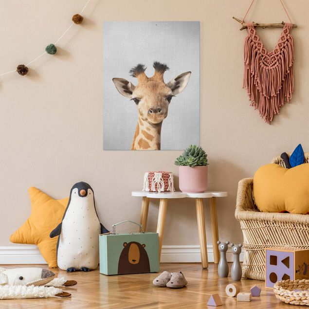 Billeder på lærred giraffer Baby Giraffe Gandalf