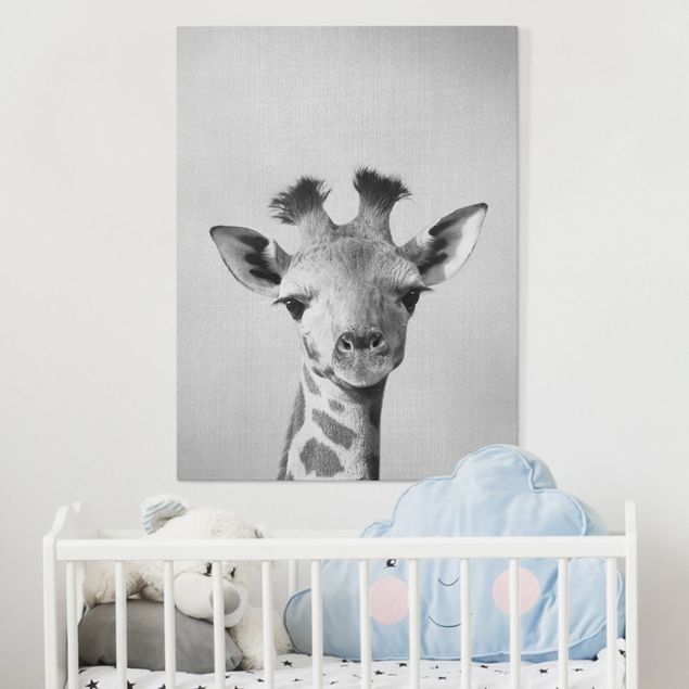 Børneværelse deco Baby Giraffe Gandalf Black And White