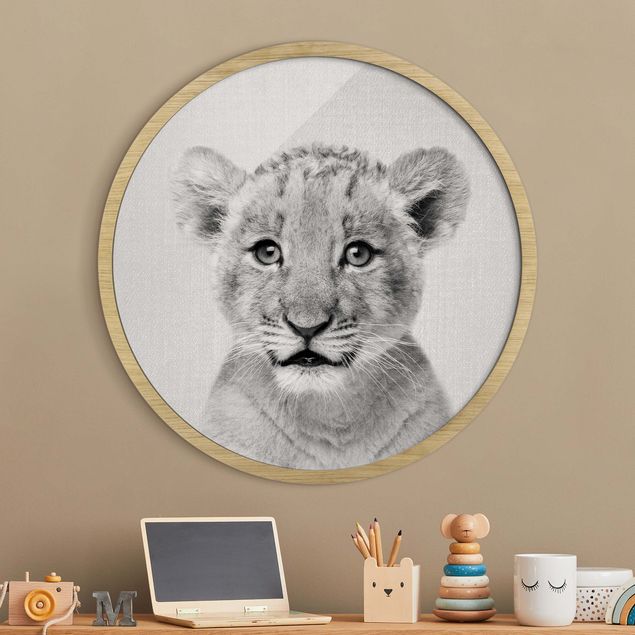 Billeder lions Baby Lion Luca Black And White