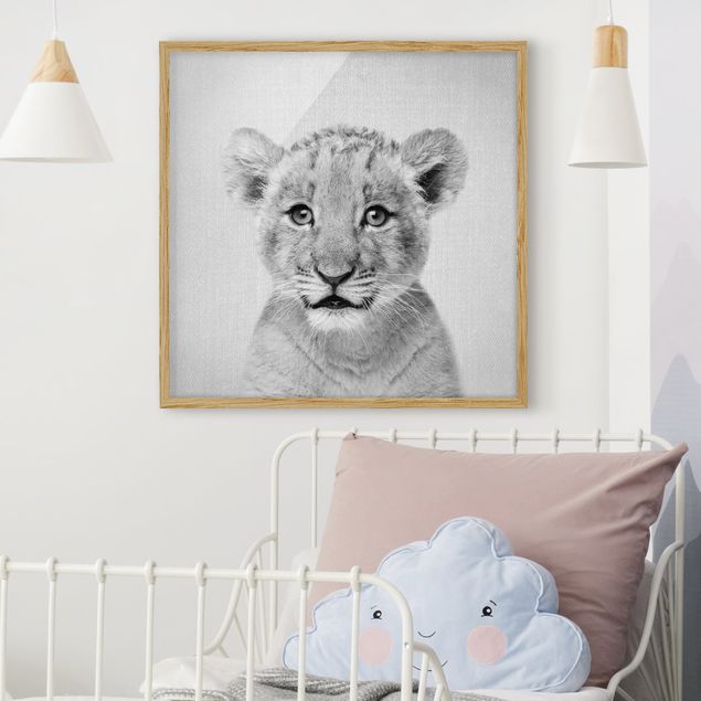 Børneværelse deco Baby Lion Luca Black And White