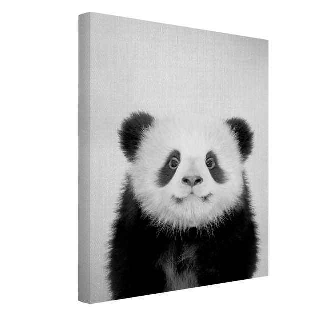 Billeder på lærred dyr Baby Panda Prian Black And White