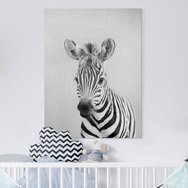 Børneværelse deco Baby Zebra Zoey Black And White