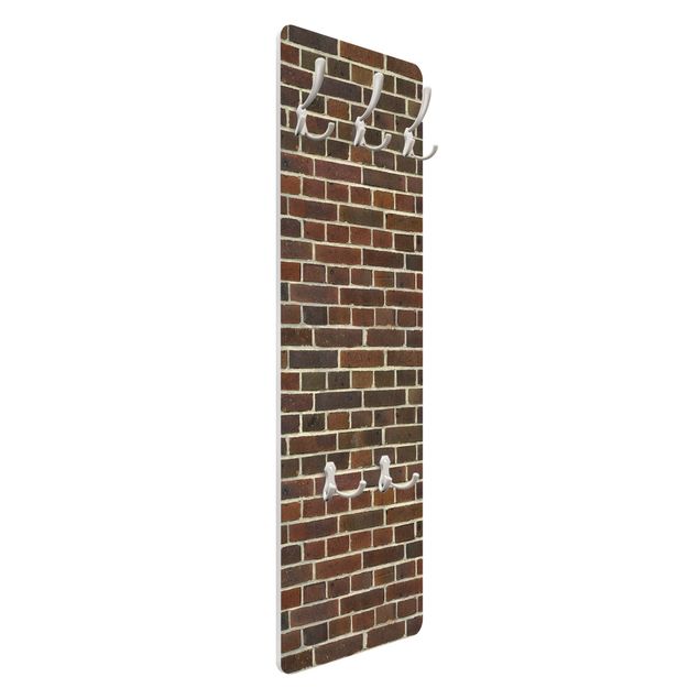 Knagerækker Brick Wall Reddish Brown