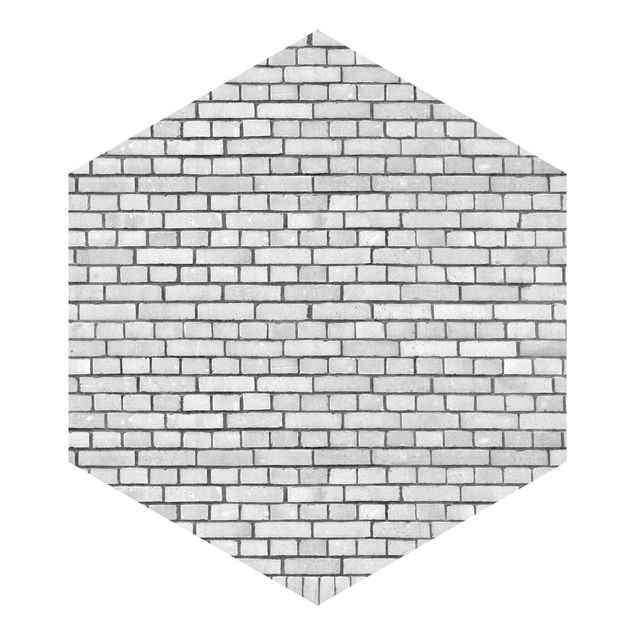 Hvid tapet Brick Wall White