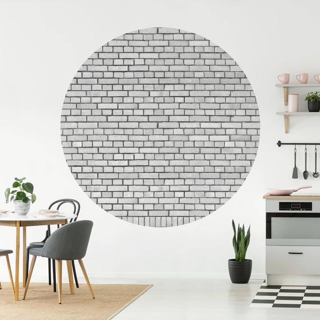 køkken dekorationer Brick Wall White