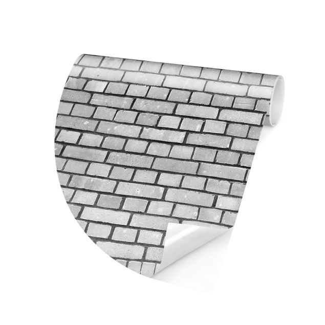 3d tapet Brick Wall White