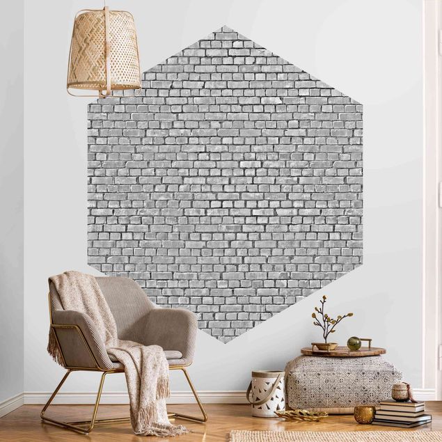 3d tapet Brick Wallpaper Black And White