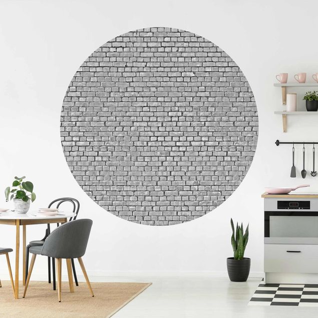 køkken dekorationer Brick Tile Wallpaper Black And White