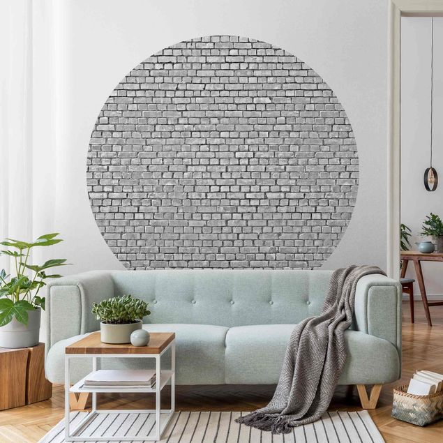 Murstenstapet Brick Tile Wallpaper Black And White