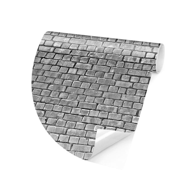 3d tapet Brick Tile Wallpaper Black And White