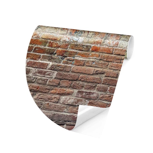 Moderne tapet Brick Wall With Shabby Colouring